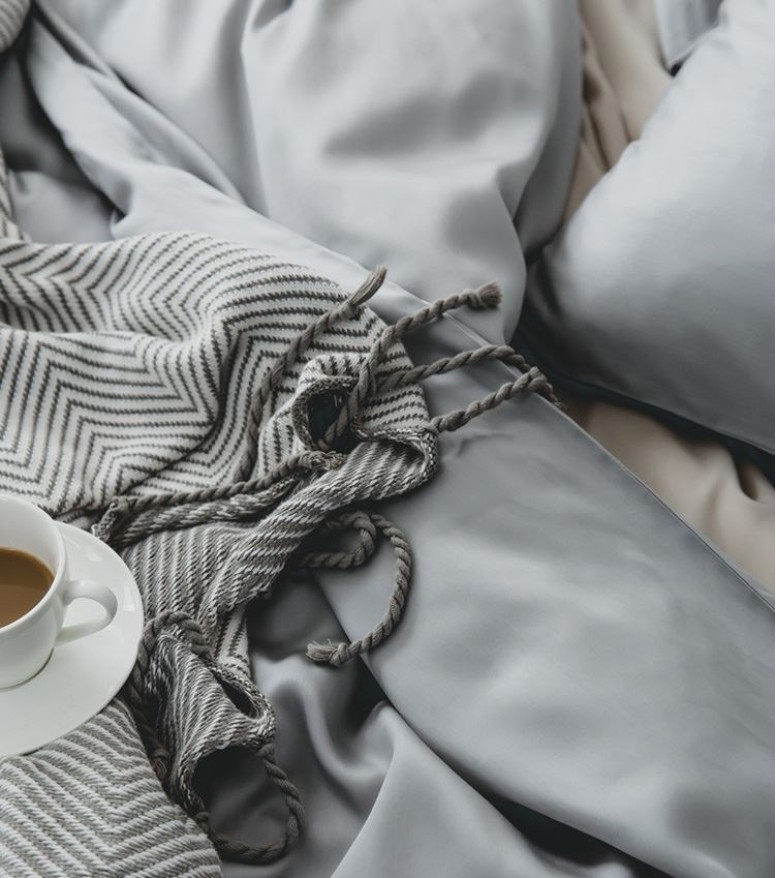Простыня Basic Gray, тенсель 