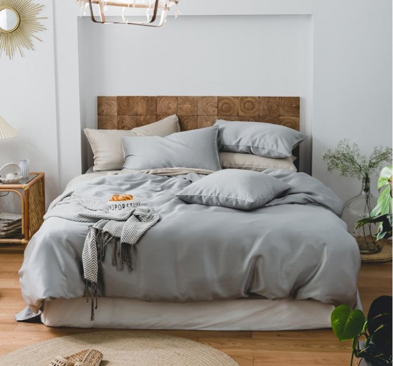 Комплект постельного белья Basic Gray  - с наволочками 50х70
