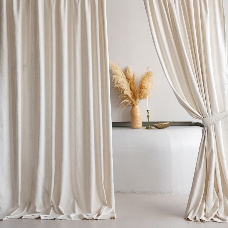 Комплект штор с подхватами Aster айвори 