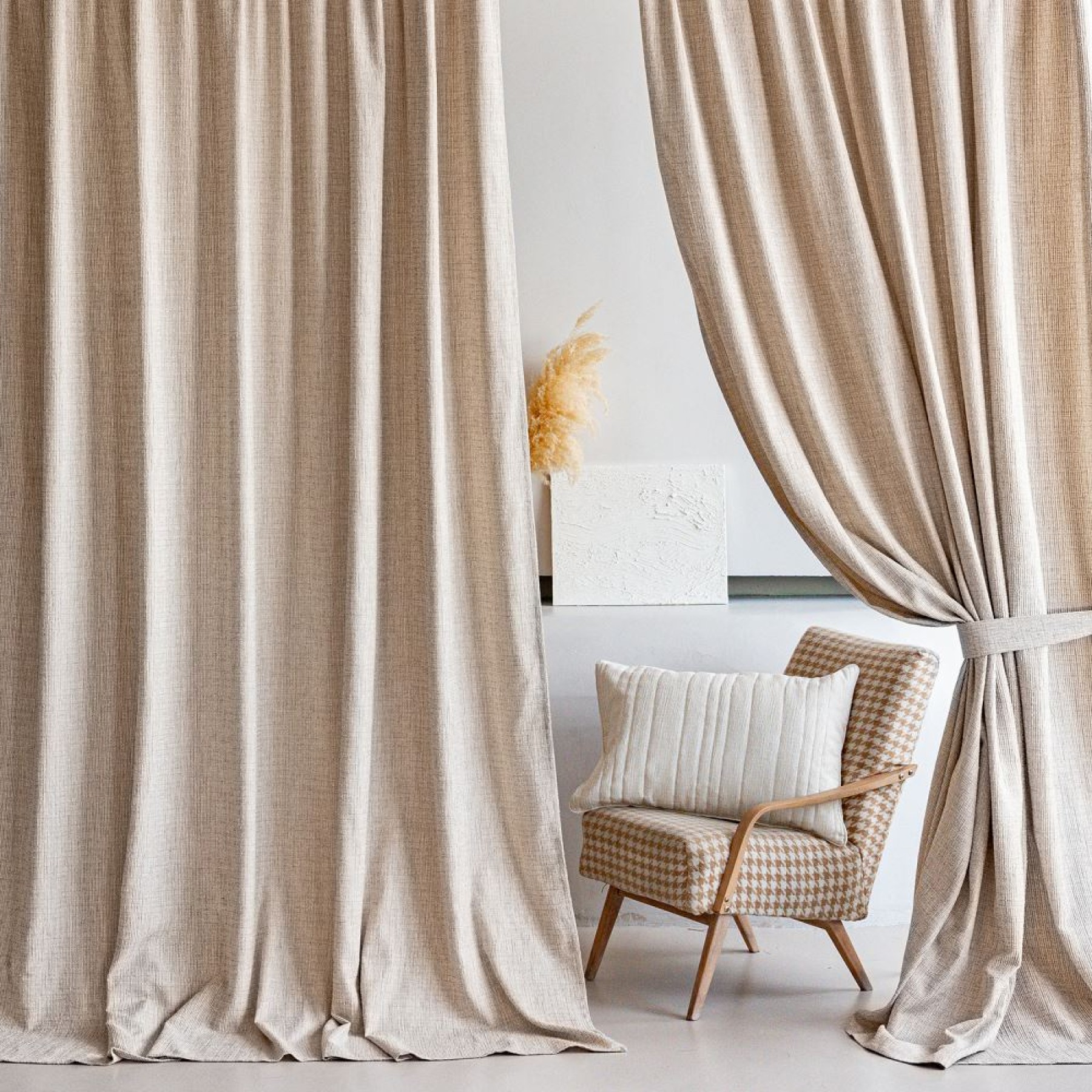 Комплект штор с подхватами Deco бежевый