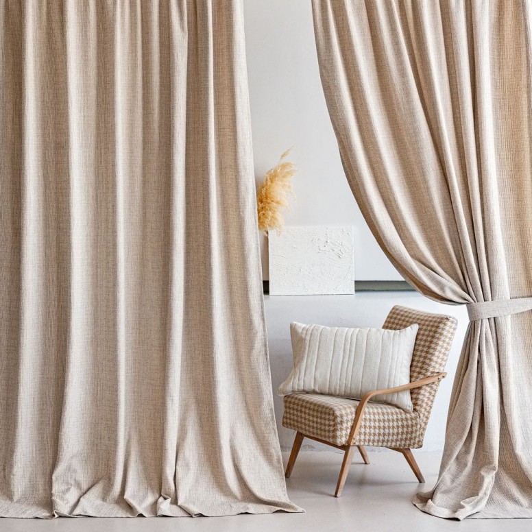 Комплект штор с подхватами Aster бежевый 