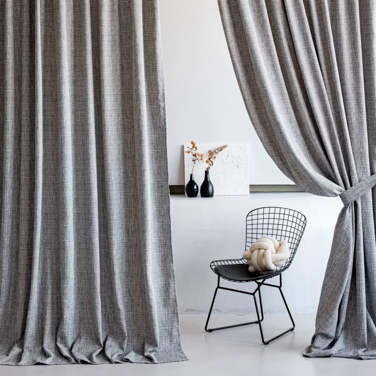 Комплект штор с подхватами Aster серый 