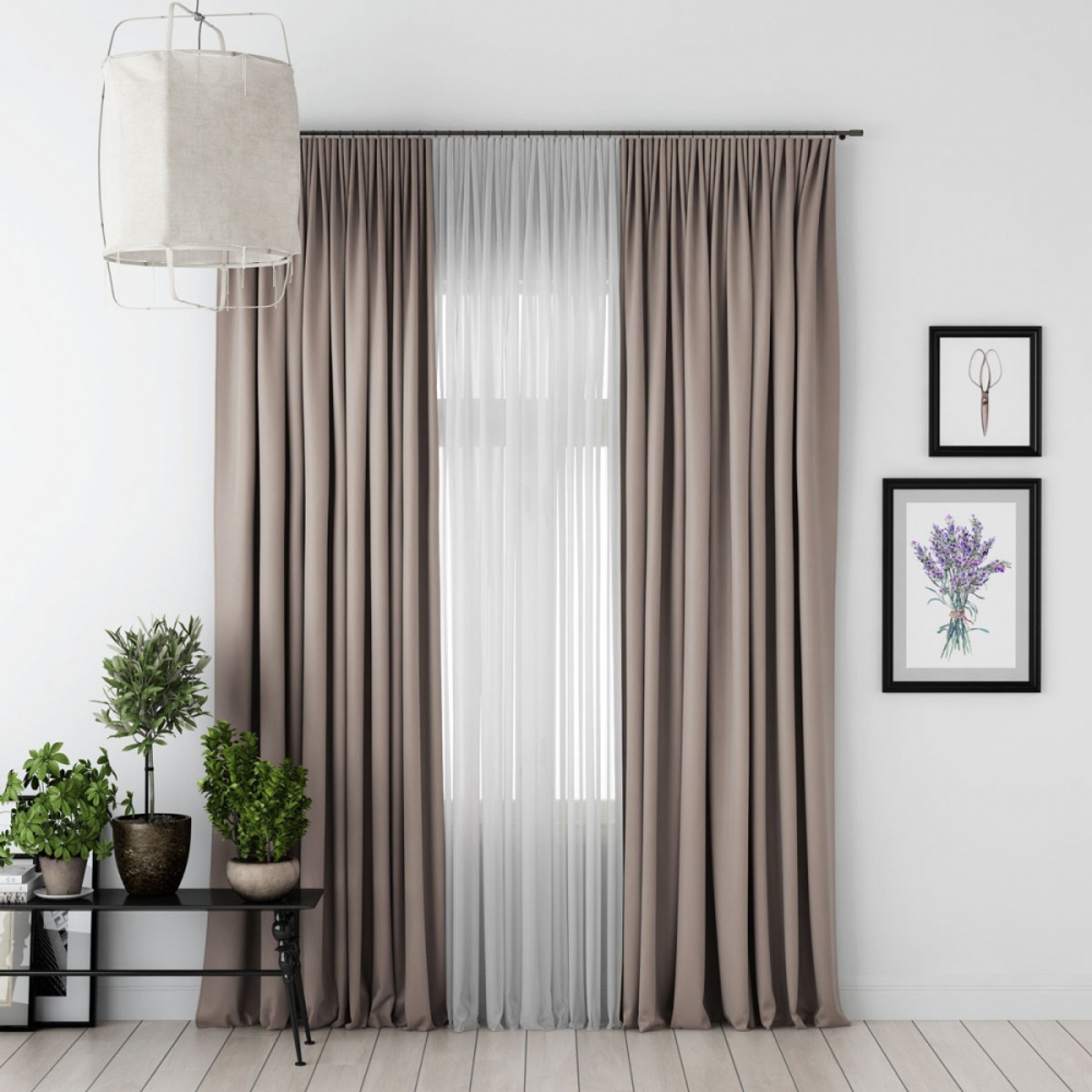 Комплект портьер Duo бежевый