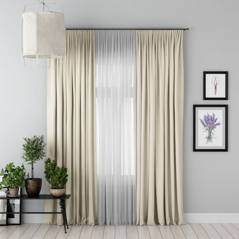 Комплект портьер Duo сливочный 