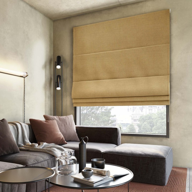 Римская штора Roma горчичный 