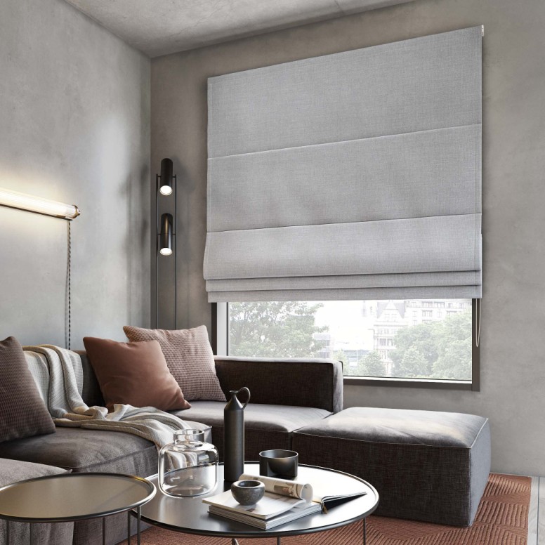 Римская штора Roma светло-серый 