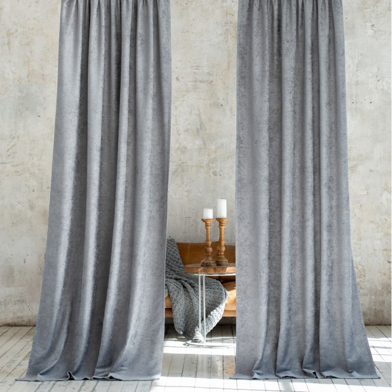 Комплект штор с подхватами Deco серый 