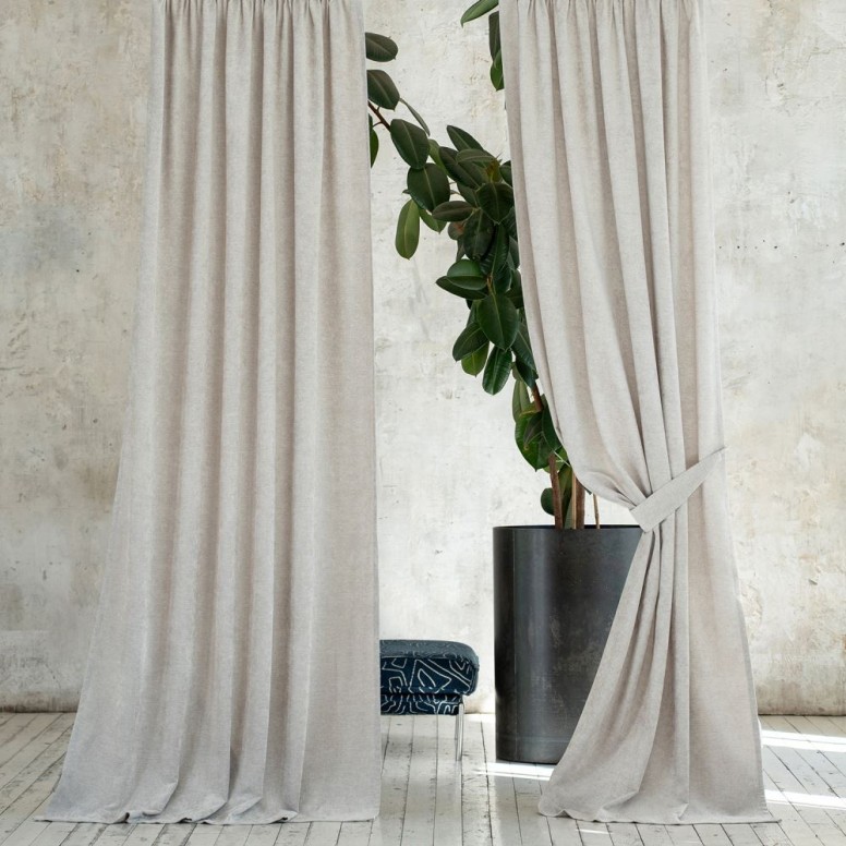 Комплект штор с подхватами Deco светло-серый 
