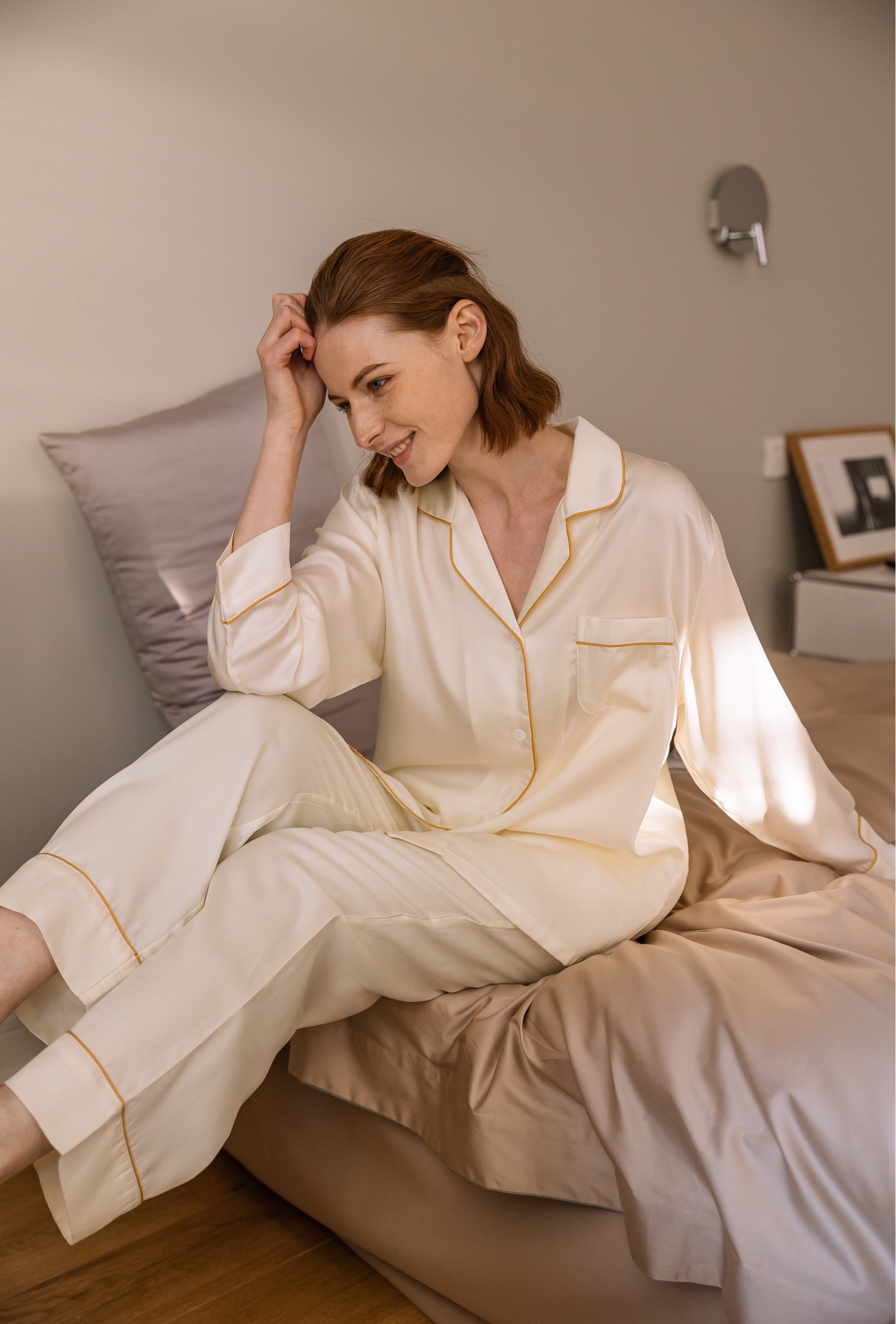 Пижама с брюками из 100% тенселя 