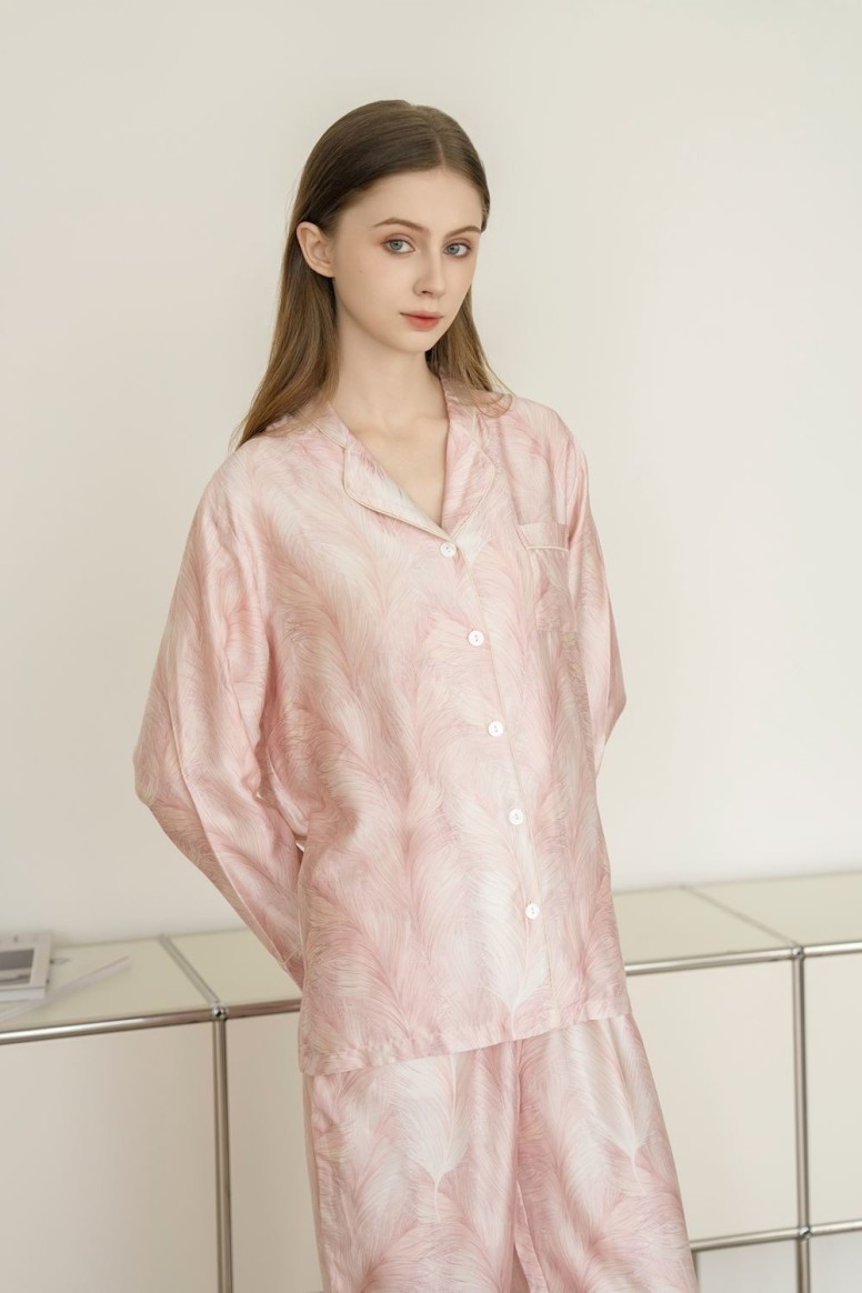 Пижама с брюками из 100% тенселя Pink 