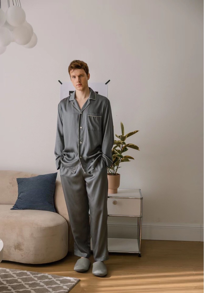 Пижама с брюками из 100% тенселя Grey 